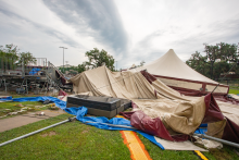 Tent down